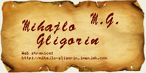 Mihajlo Gligorin vizit kartica